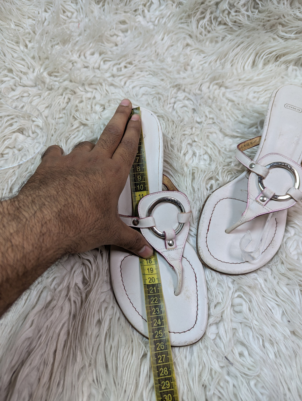 Coach white heel