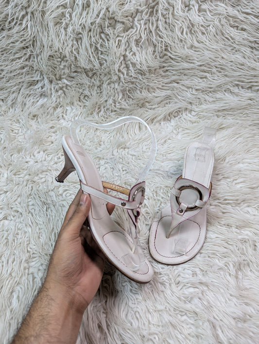 Coach white heel