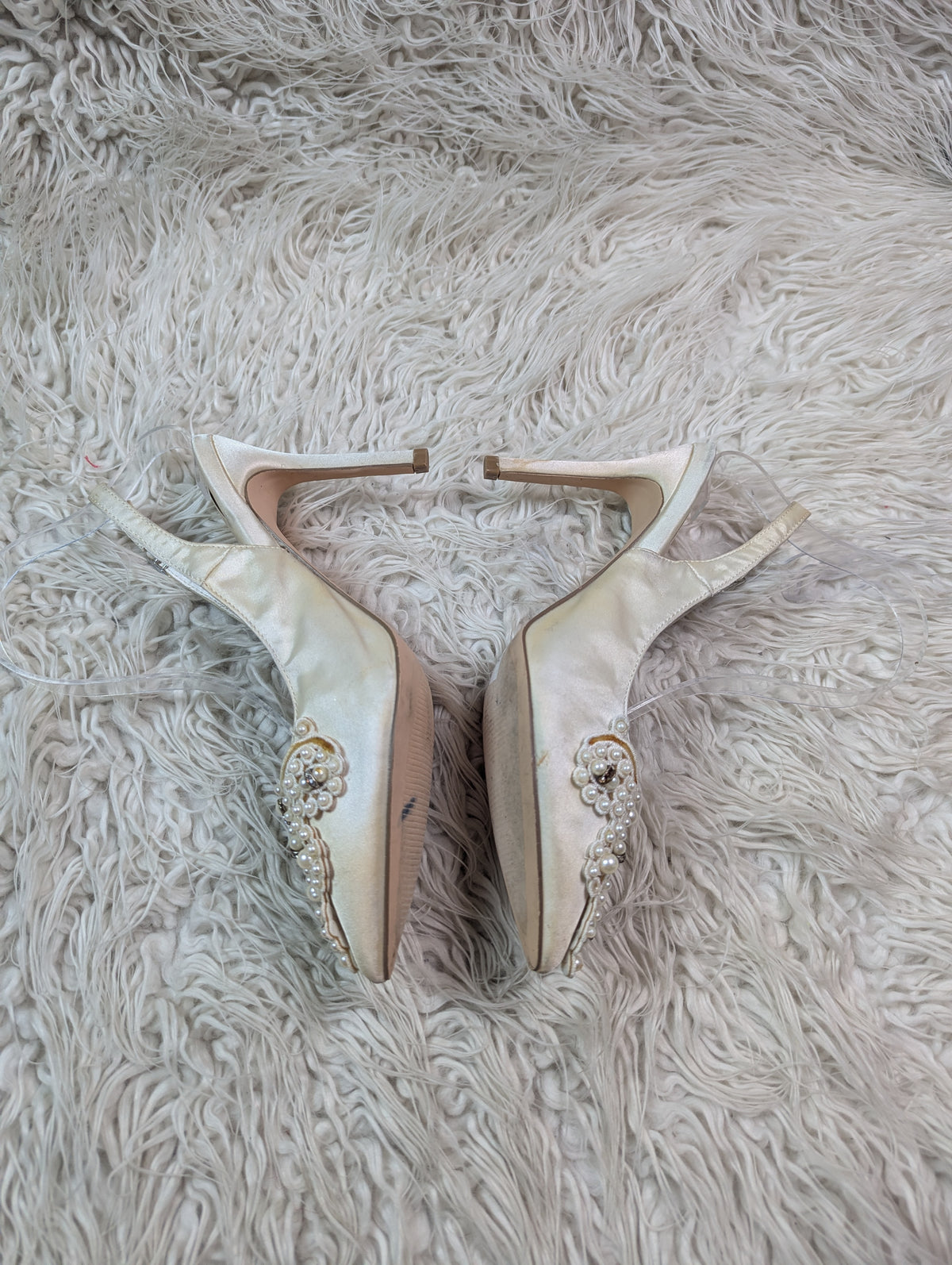 De blossom brodal pencil Heel Pearl White