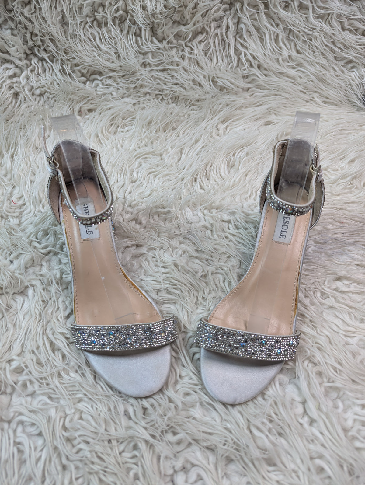 Shesole silver block heel