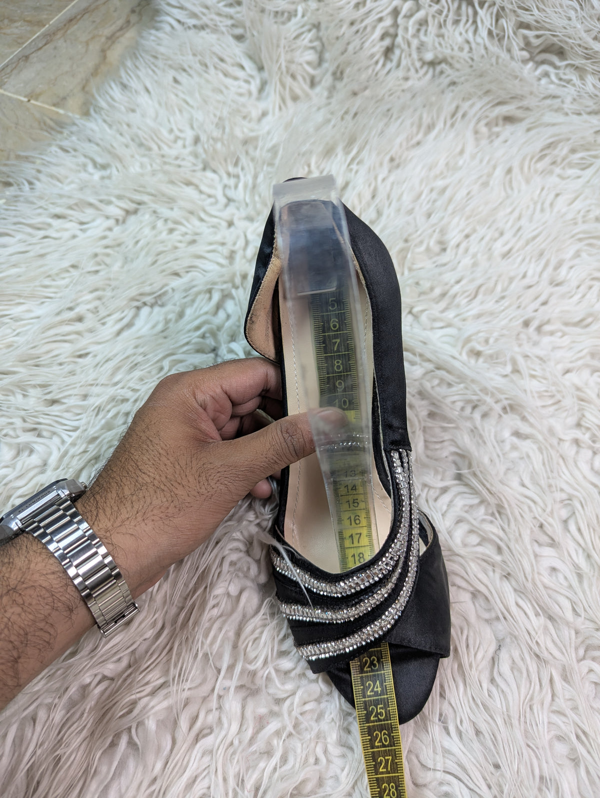 Stones upper Black pencil heel