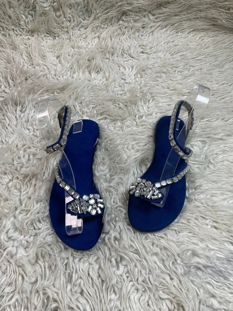 Khaadi royal blue flat
