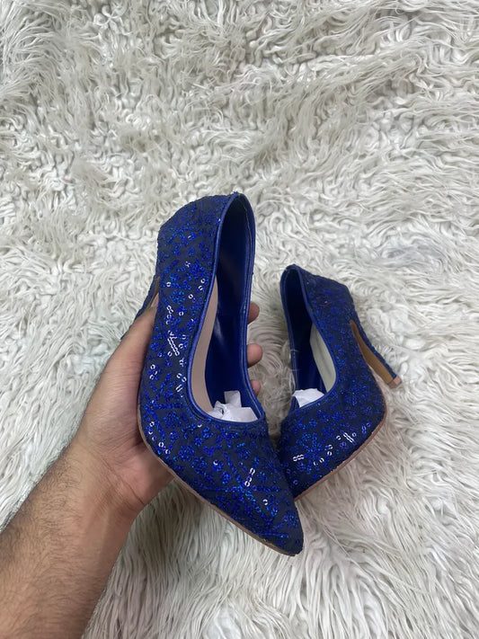 Ideas Shinny (Factory Leftover) Heel Blue