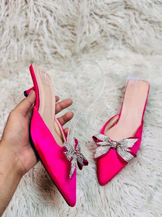 Shocking pink heel