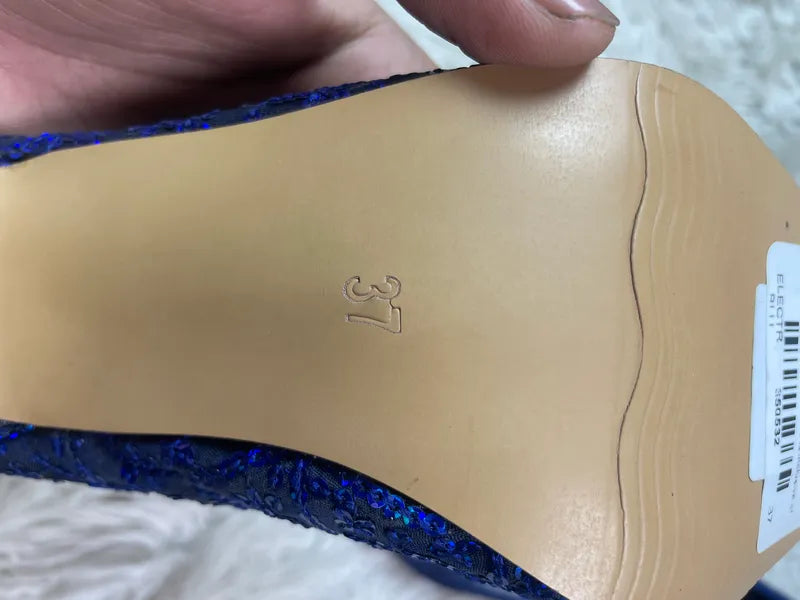 Ideas Shinny (Factory Leftover) Heel Blue