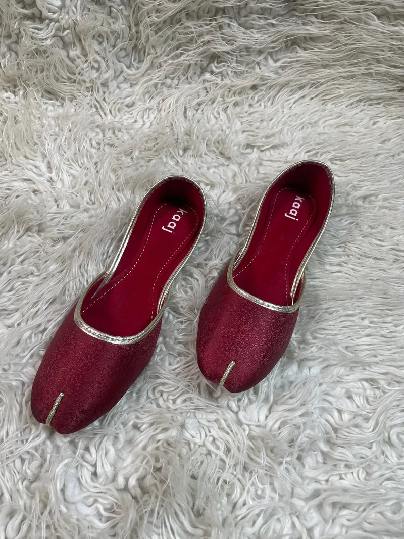 Royal red Khussa Kaaj By Ideas