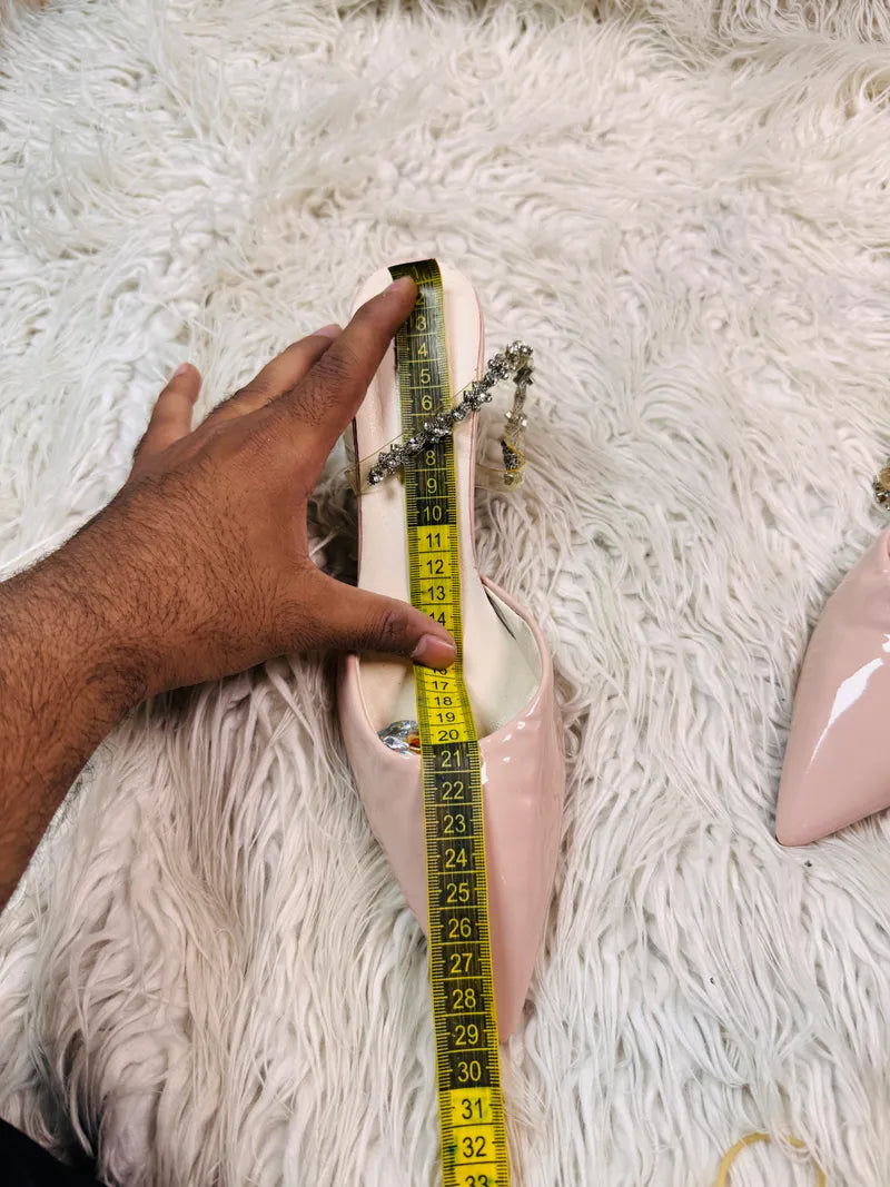 Light pink pump style pencil heel