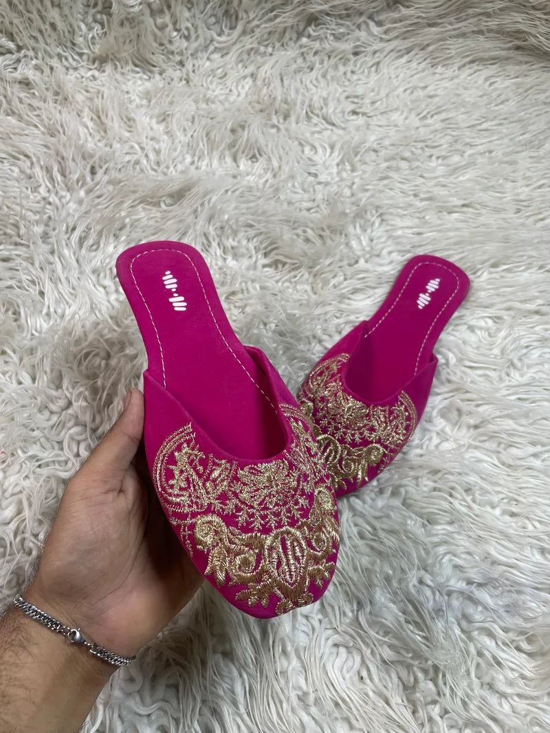 Khaadi Shocking Pump  Khussa Style Flat
