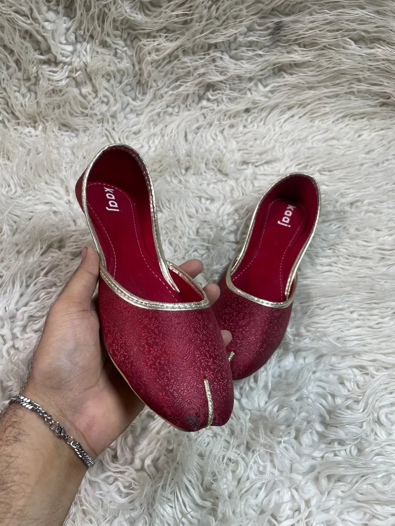 Royal red Khussa Kaaj By Ideas