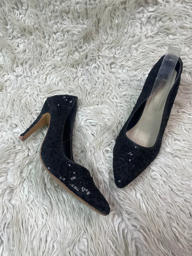 Ideas Shinny (Factory Leftover) Heel Pitch Black