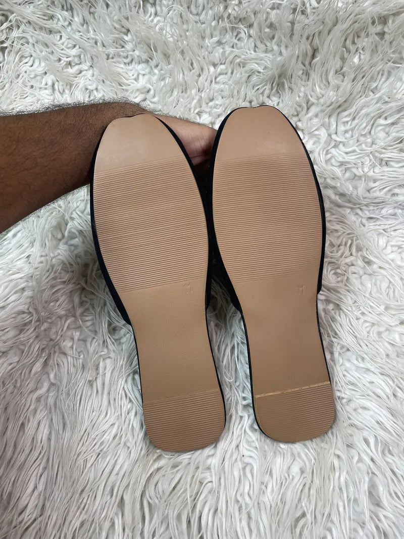 Khaadi Factory leftover Black embroidered Flat