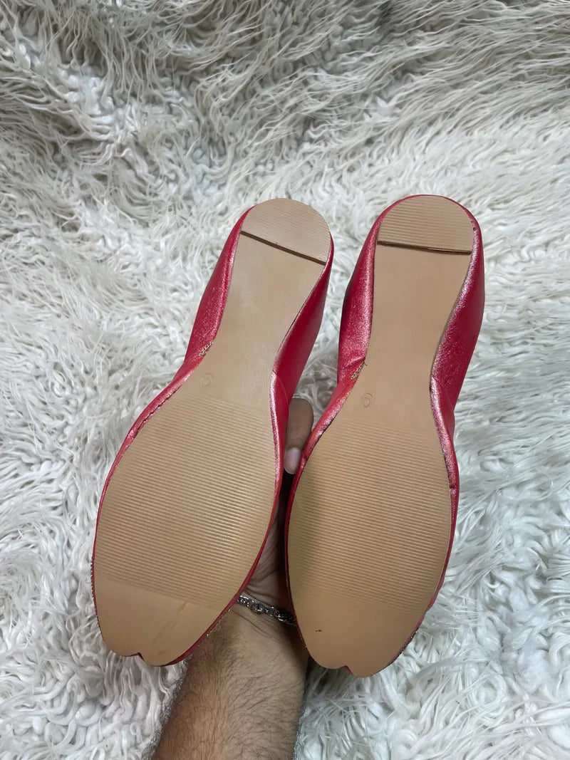 Embroidered Red khusa By Khaadi
