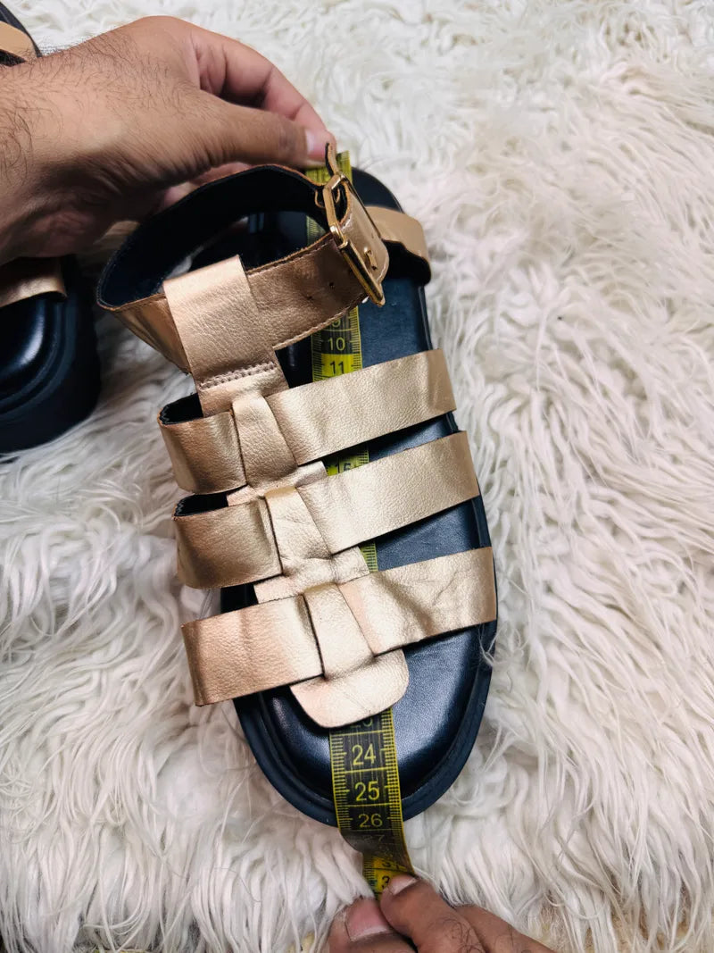 Next Golden Thick Sole sandal