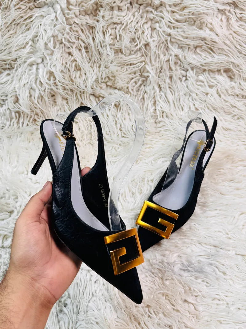 Big Tree Black Pencil Heel