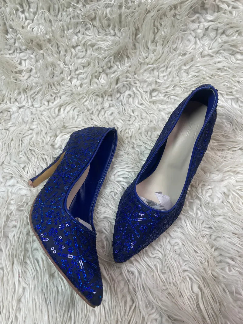 Ideas Shinny (Factory Leftover) Heel Blue