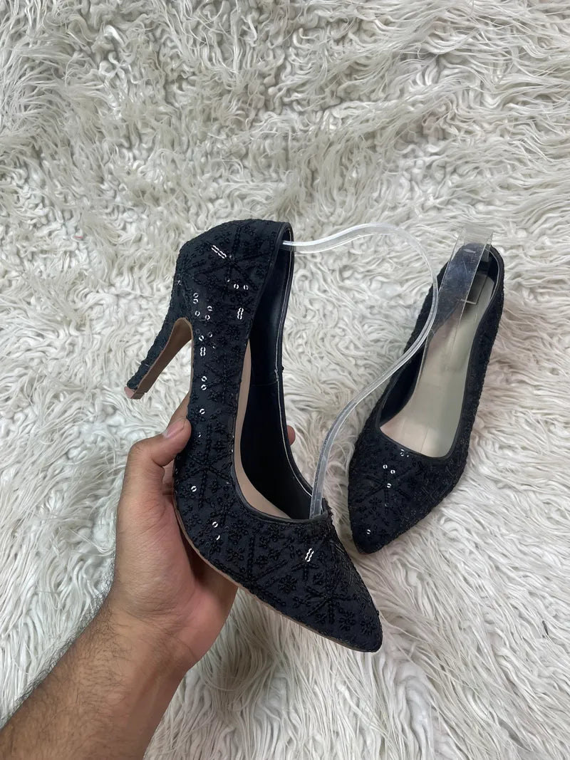 Ideas Shinny (Factory Leftover) Heel Pitch Black