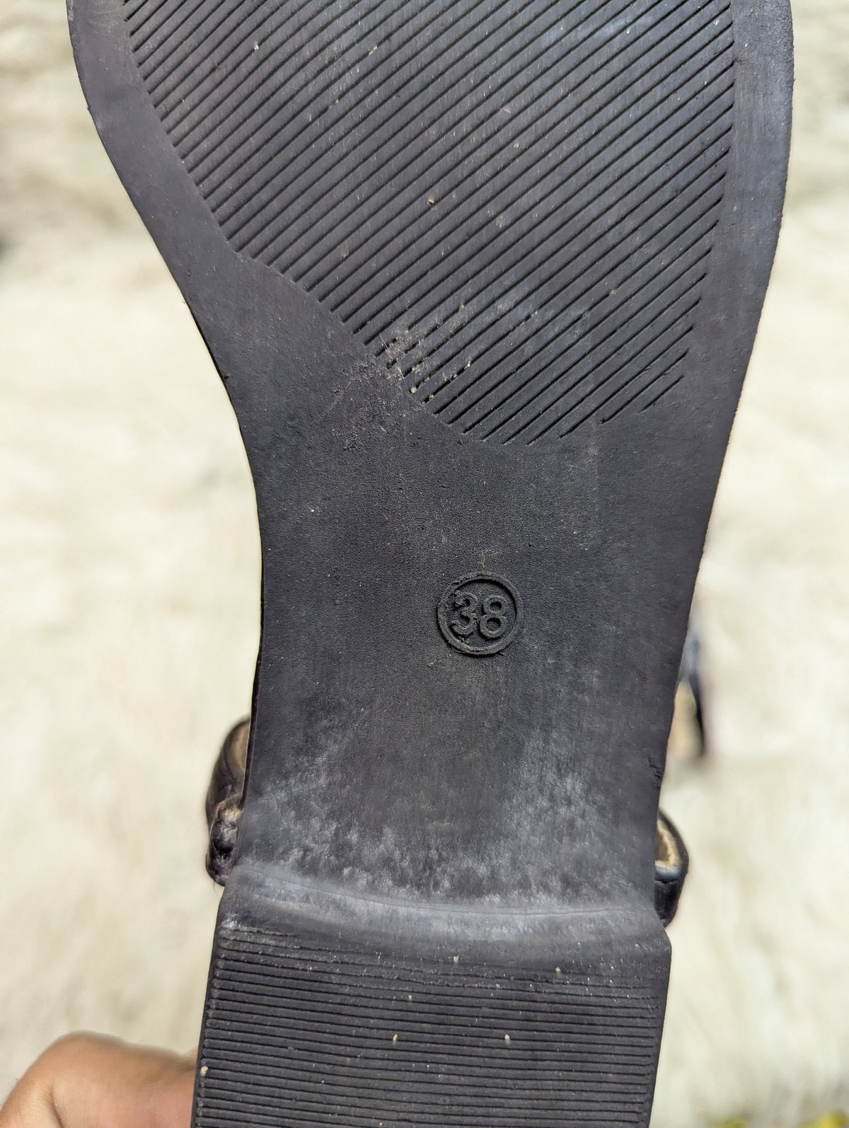 Sweet shoes black Textured Flat