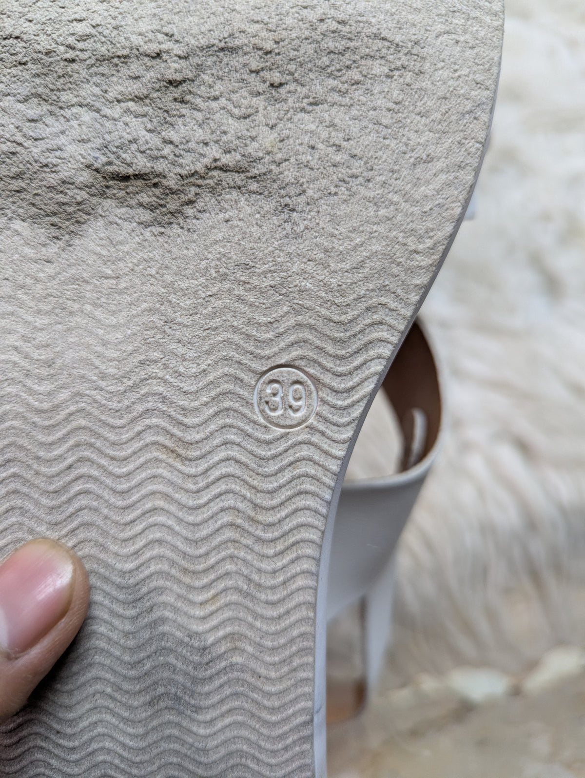 White golden chain sandal