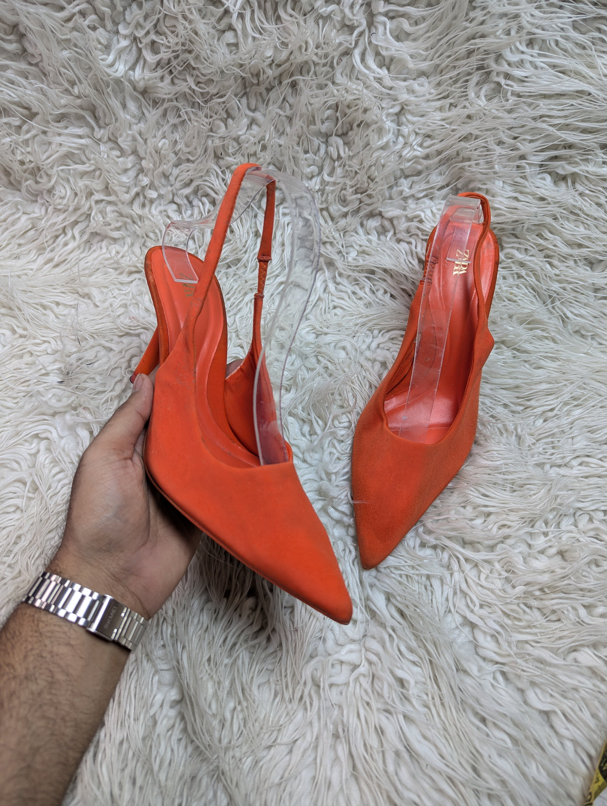 ZARA orange Heel