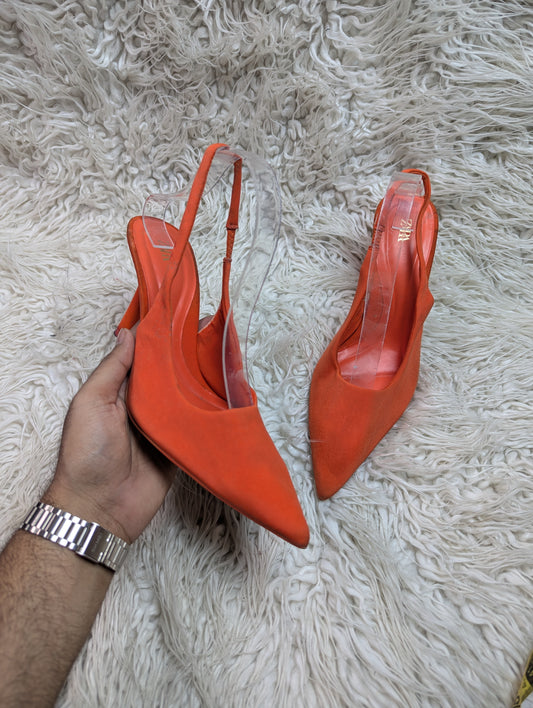 ZARA orange Heel