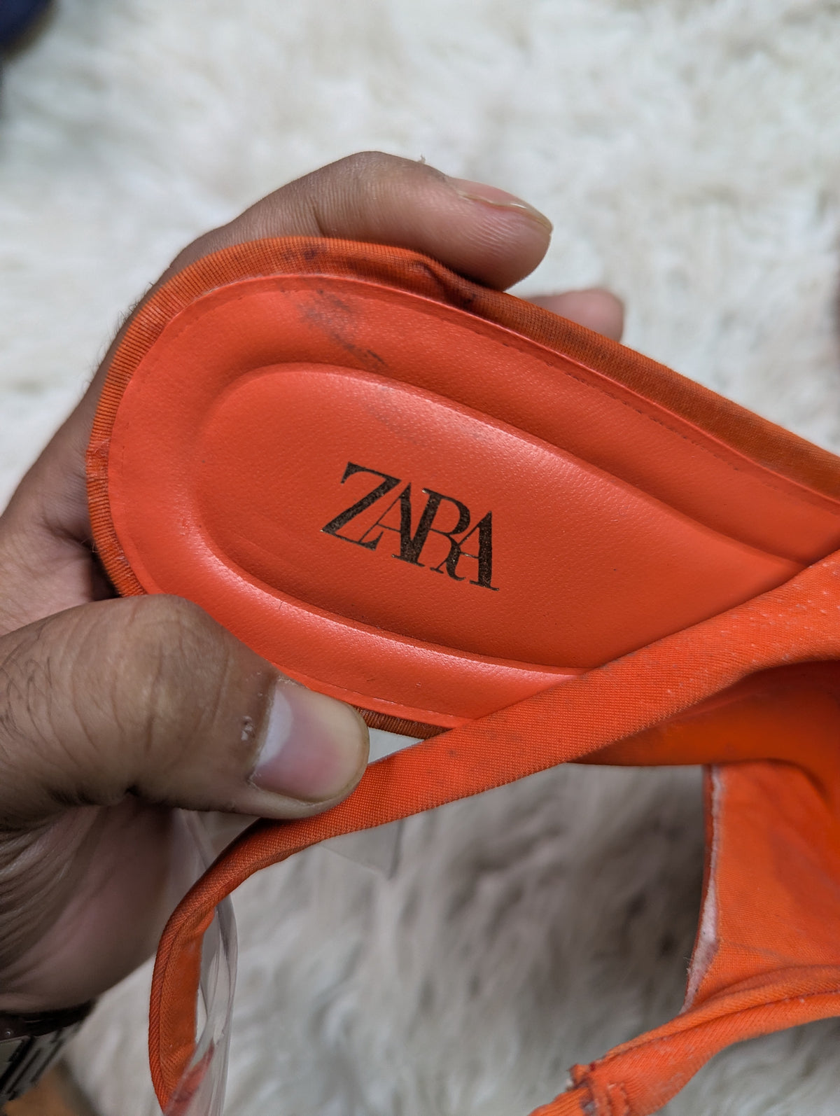 ZARA orange Heel