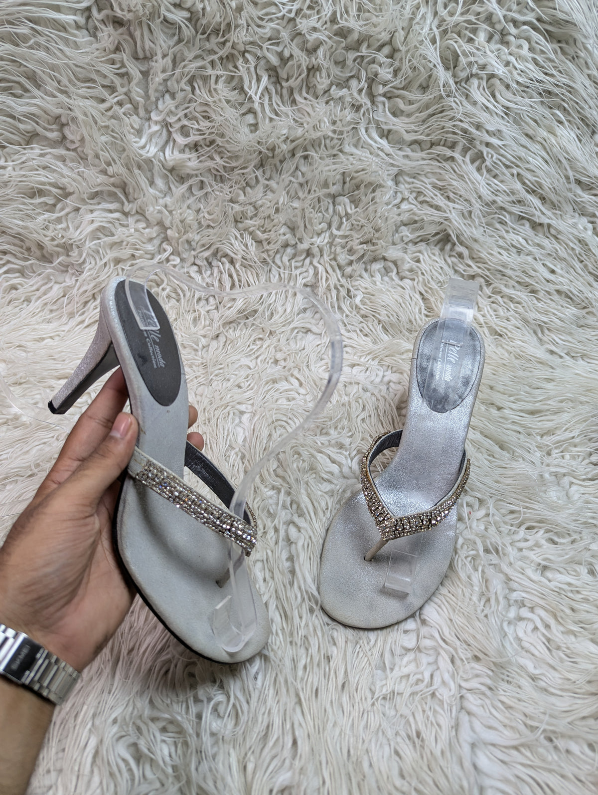 Pelle Moda silver heel
