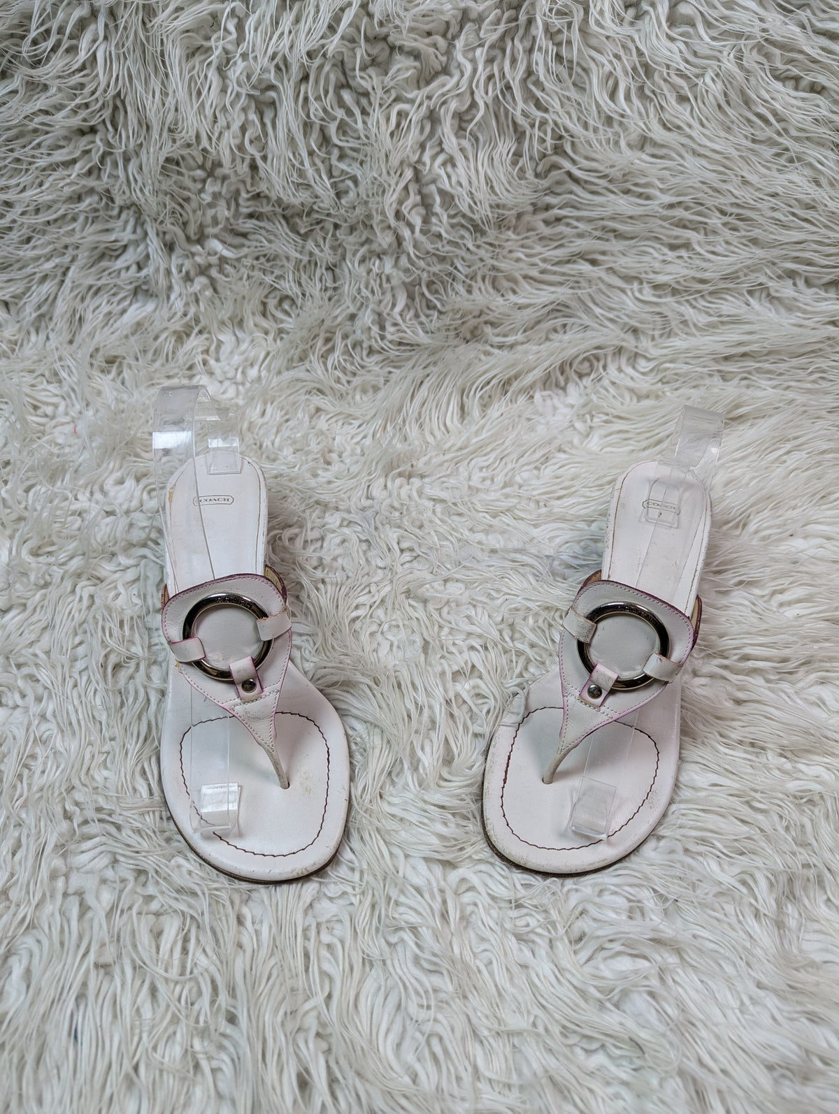 Coach white heel