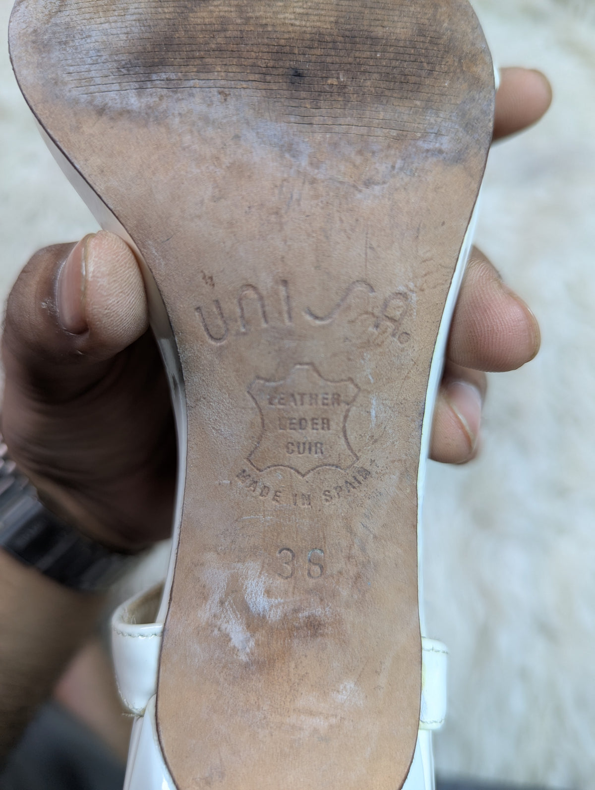 Unisa White Heel