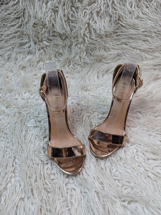 Bamboo Golden block heel