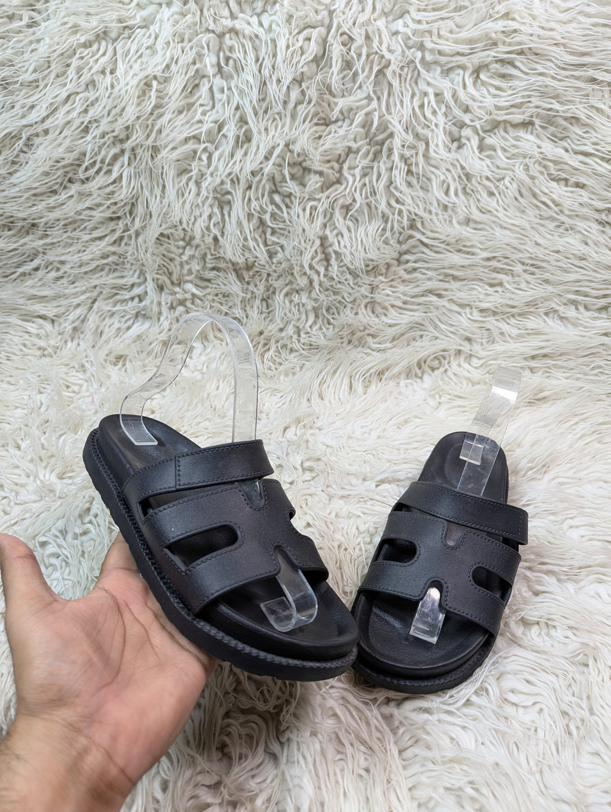 Black slipper for women's