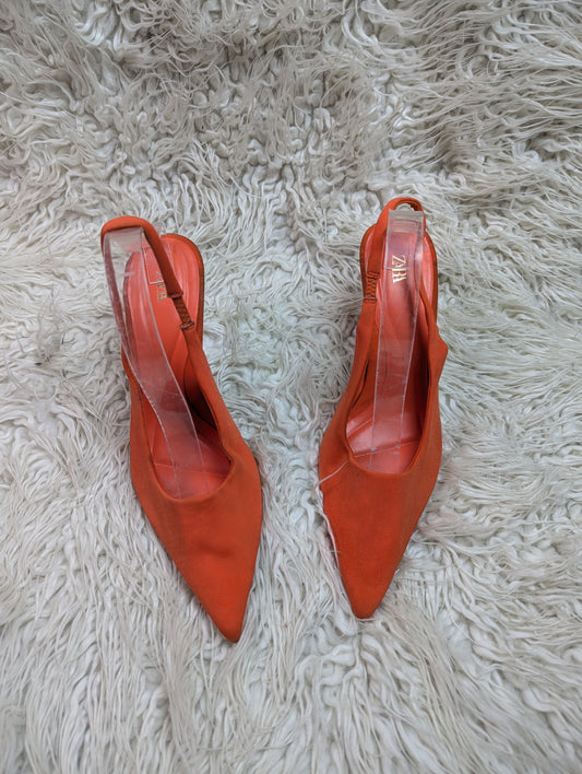 ZARA orange Heel