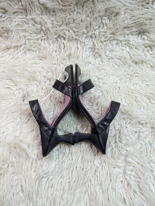 Nine west pink black heel
