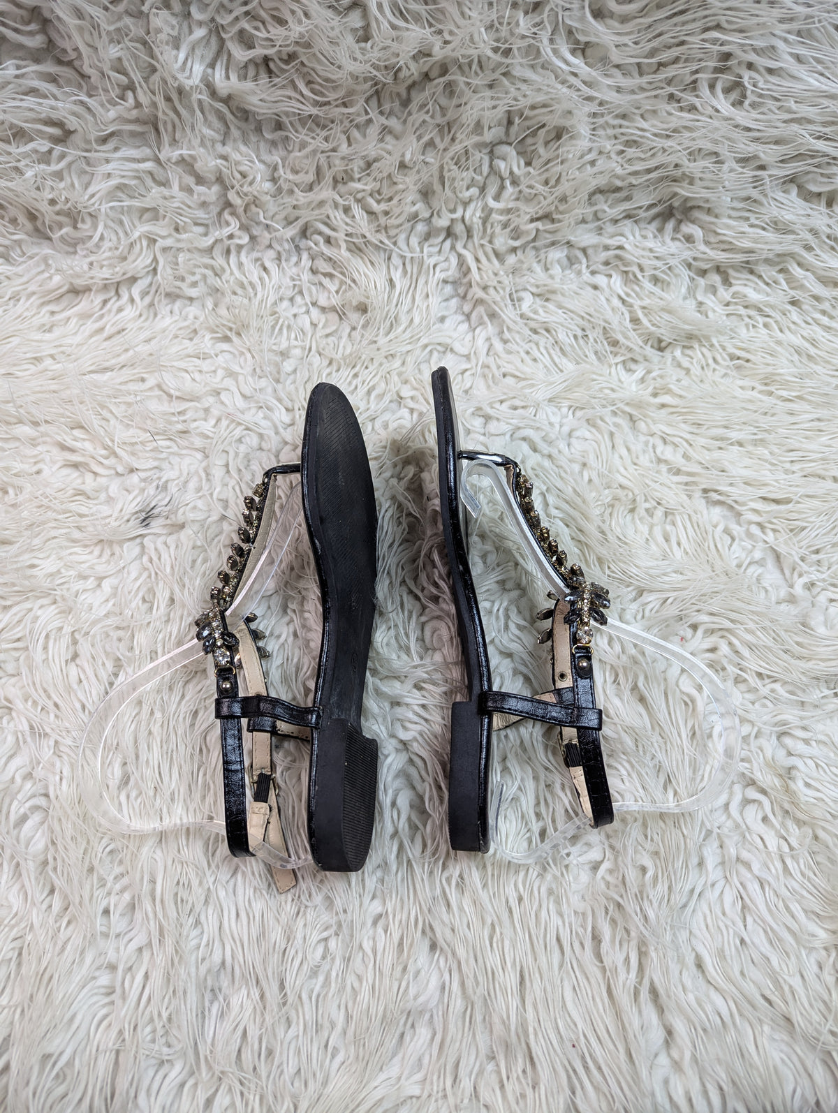 Sweet shoes black Textured Flat