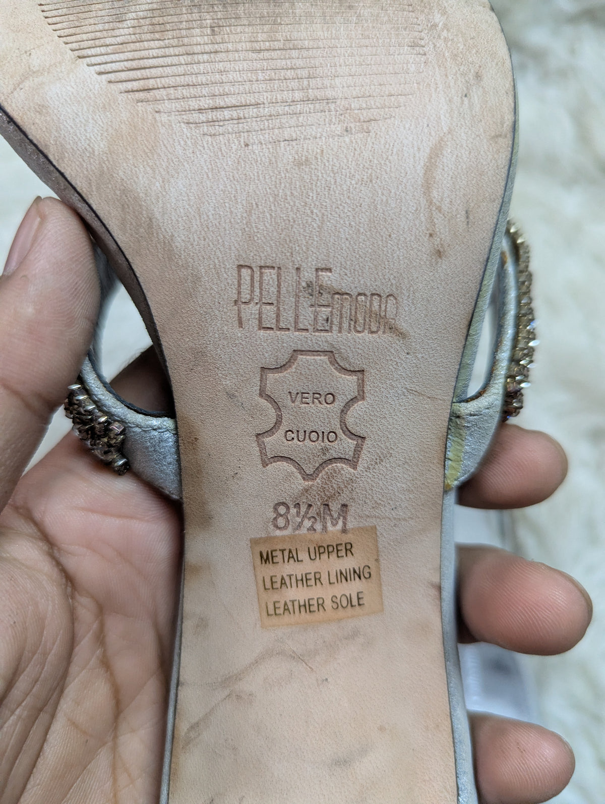 Pelle Moda silver heel