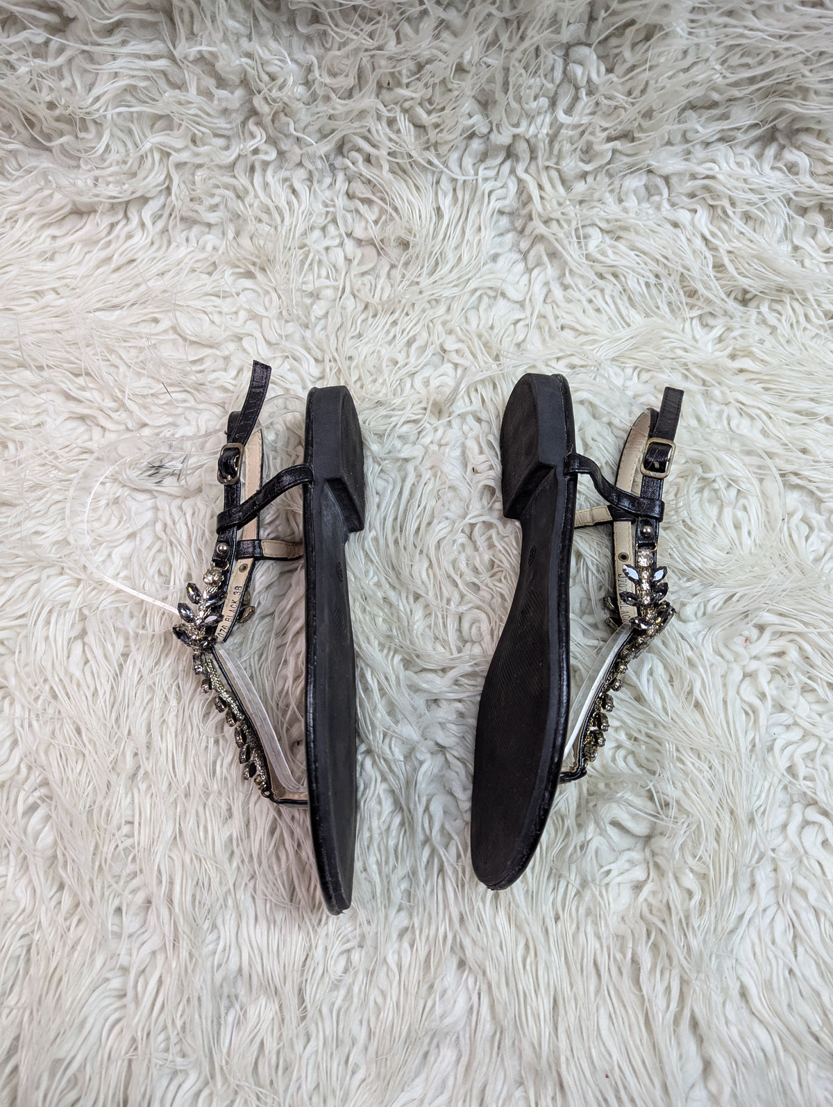 Sweet shoes black Textured Flat