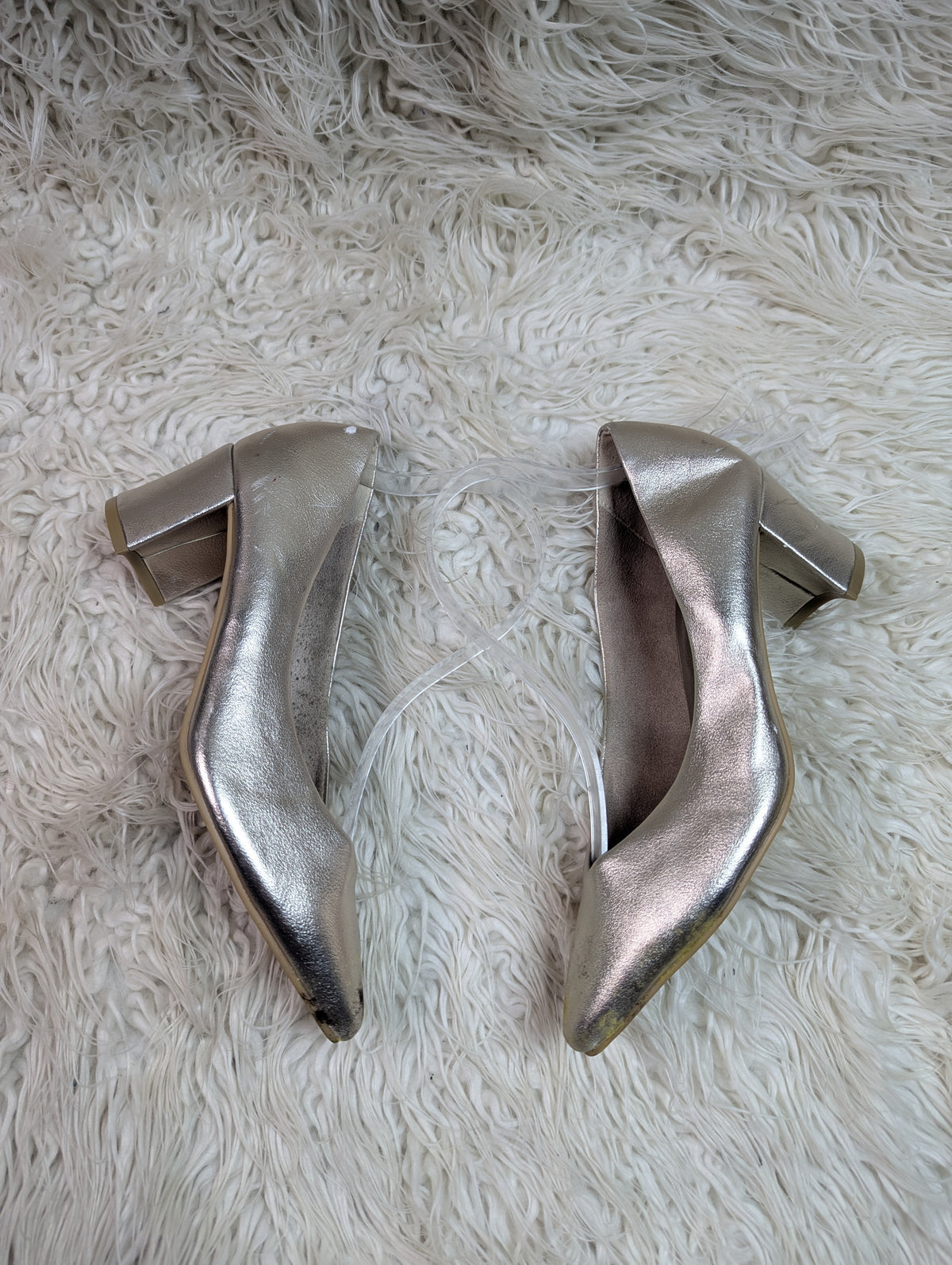MARCO TOZZ Silver pump style heel
