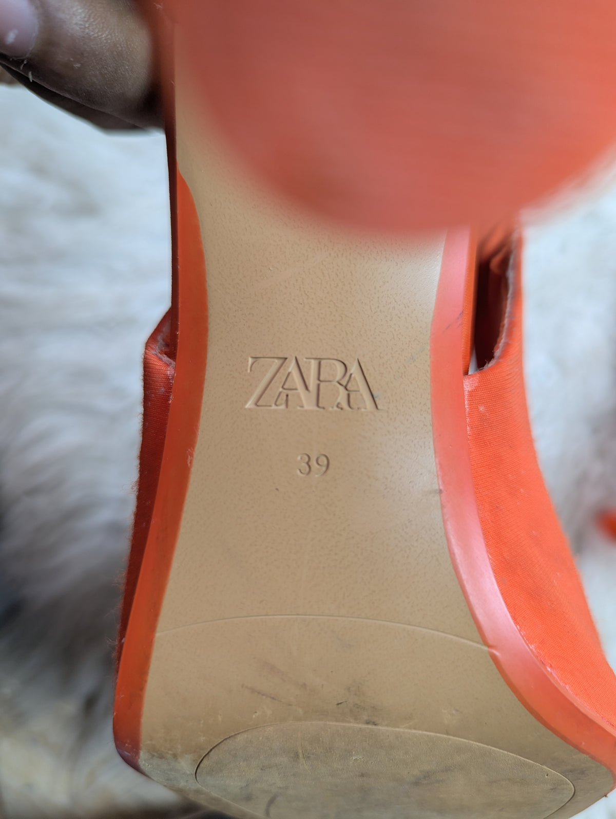 ZARA orange Heel