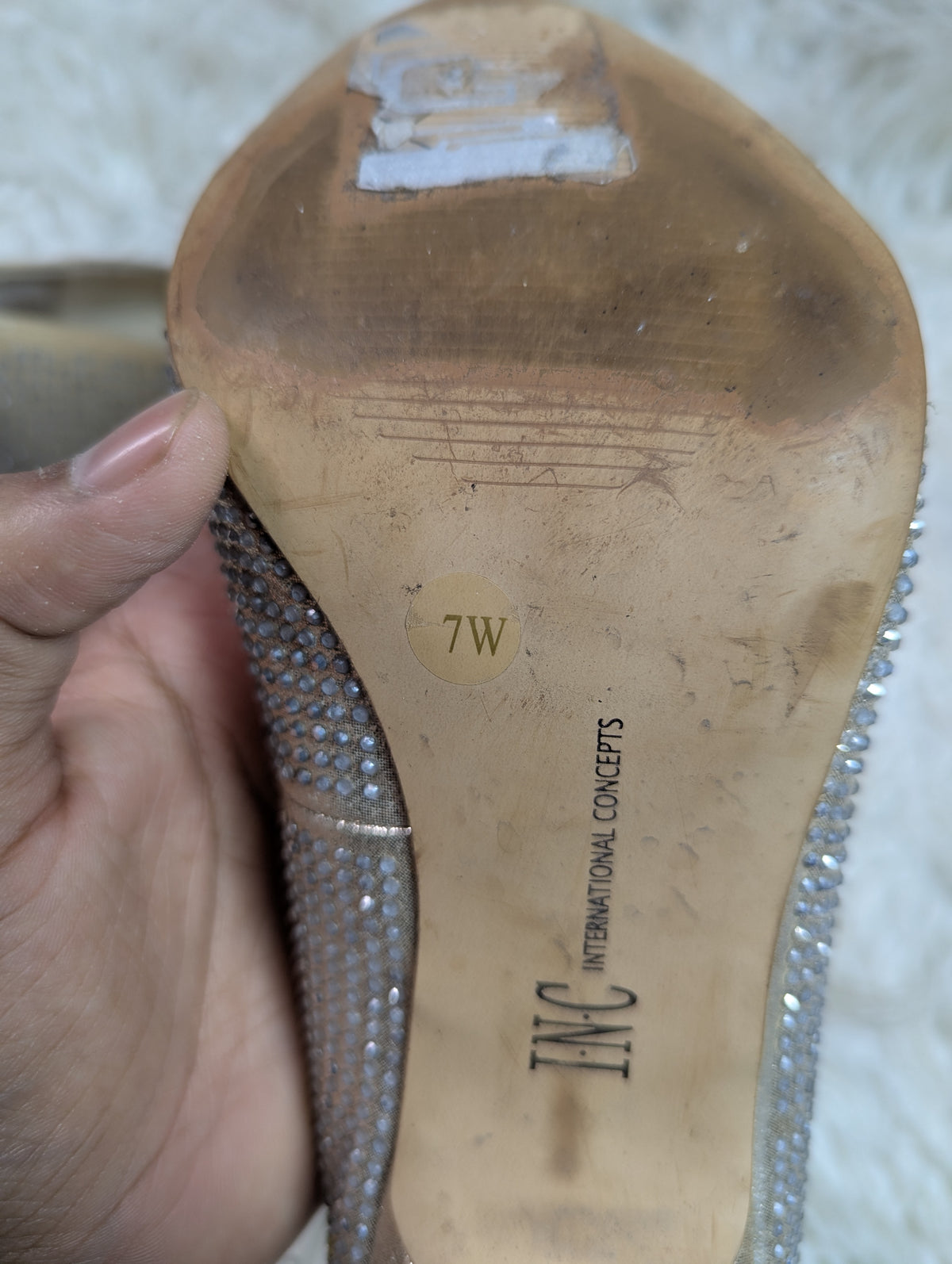 INC INTERNATIONAL CONCEPTS silver Heel