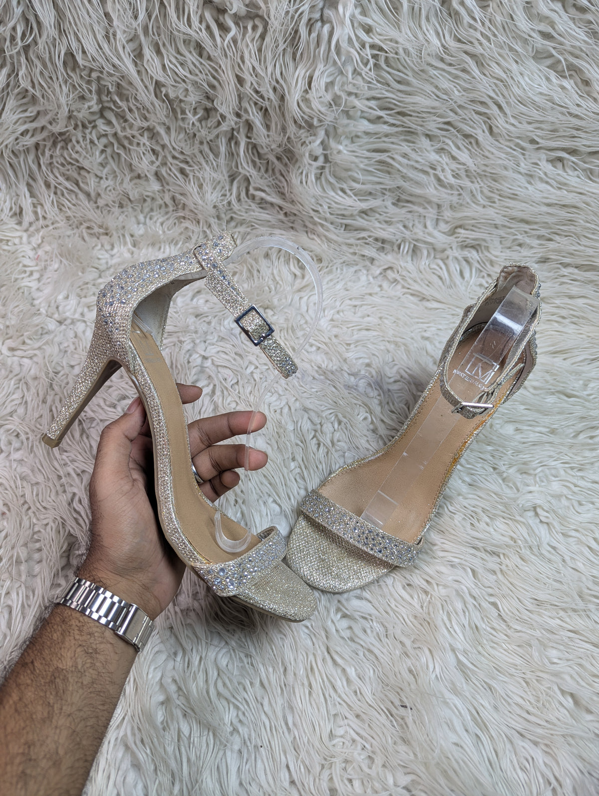 Material Girl Silver Pencil Heel