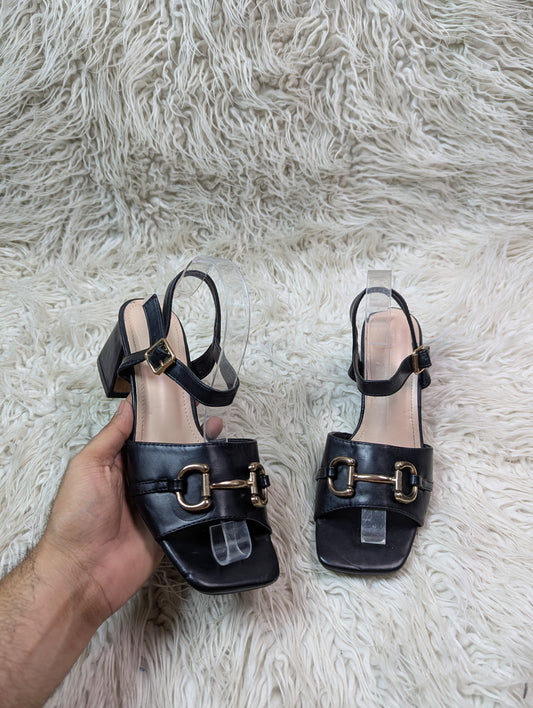 CHIARA FOSGAR Black block heel