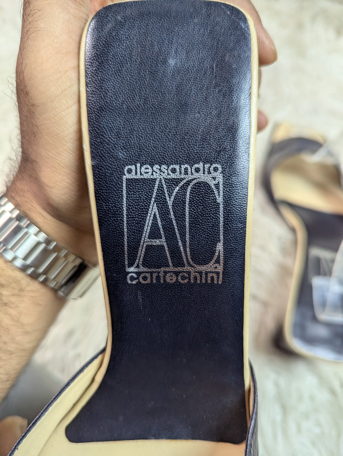alessandra cartechin block heel