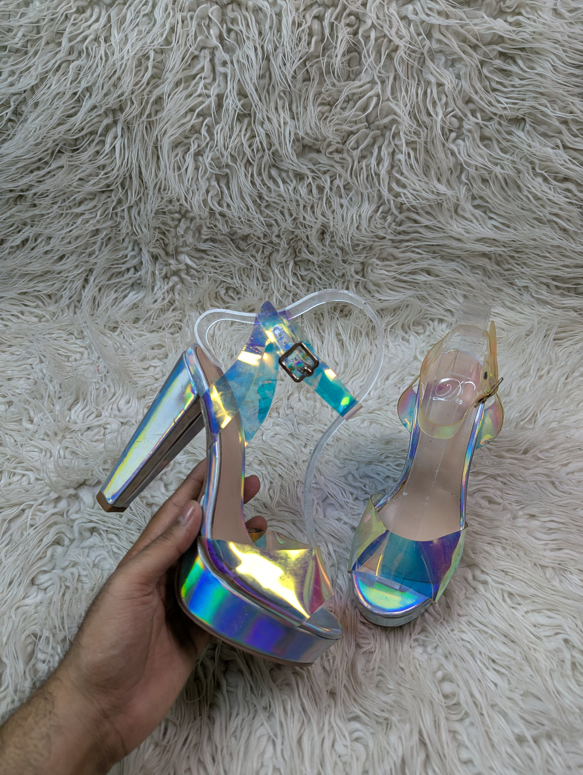 Desire Shiny Rainbow Heel