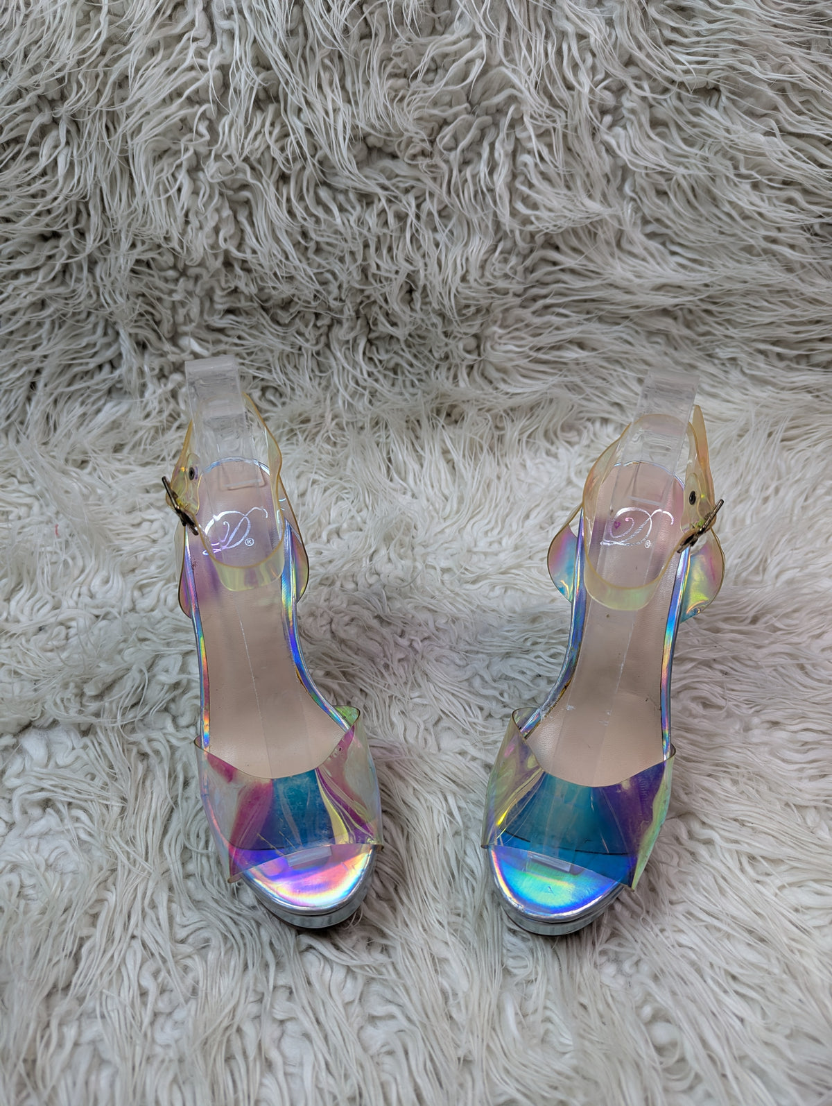 Desire Shiny Rainbow Heel