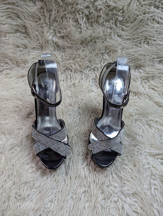 Ludovica heel grey and black