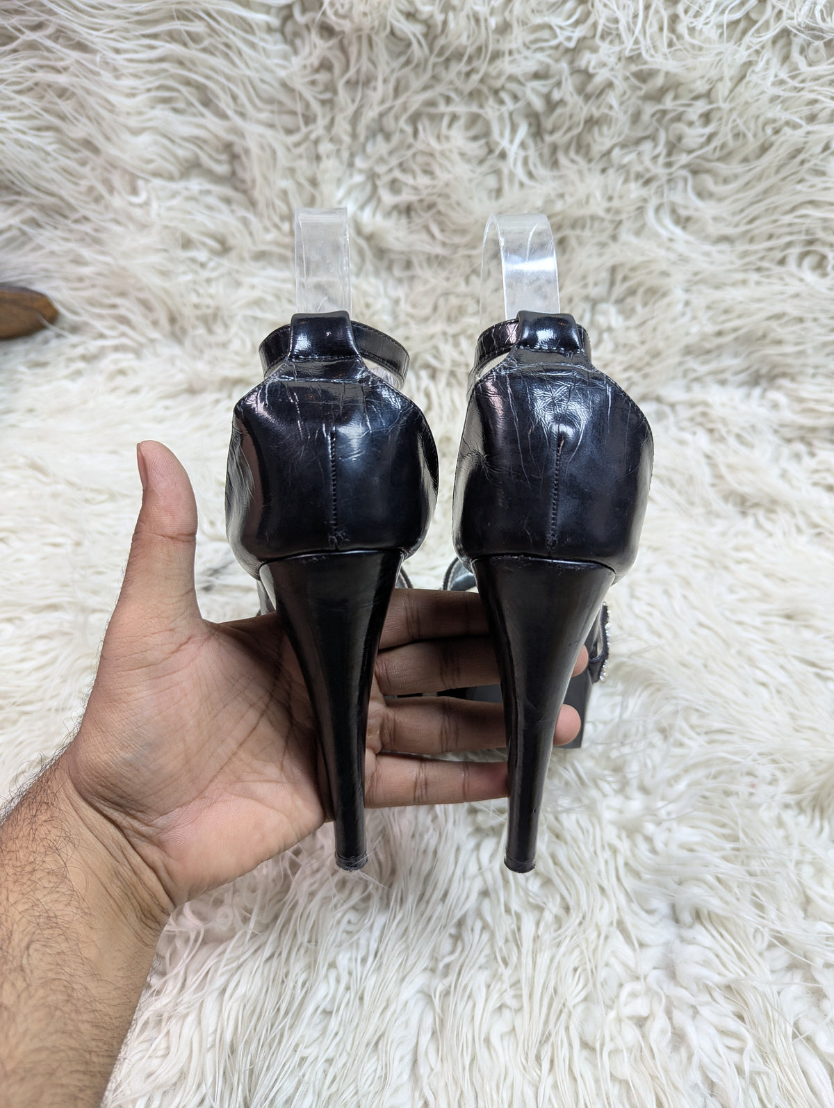 Ludovica heel grey and black
