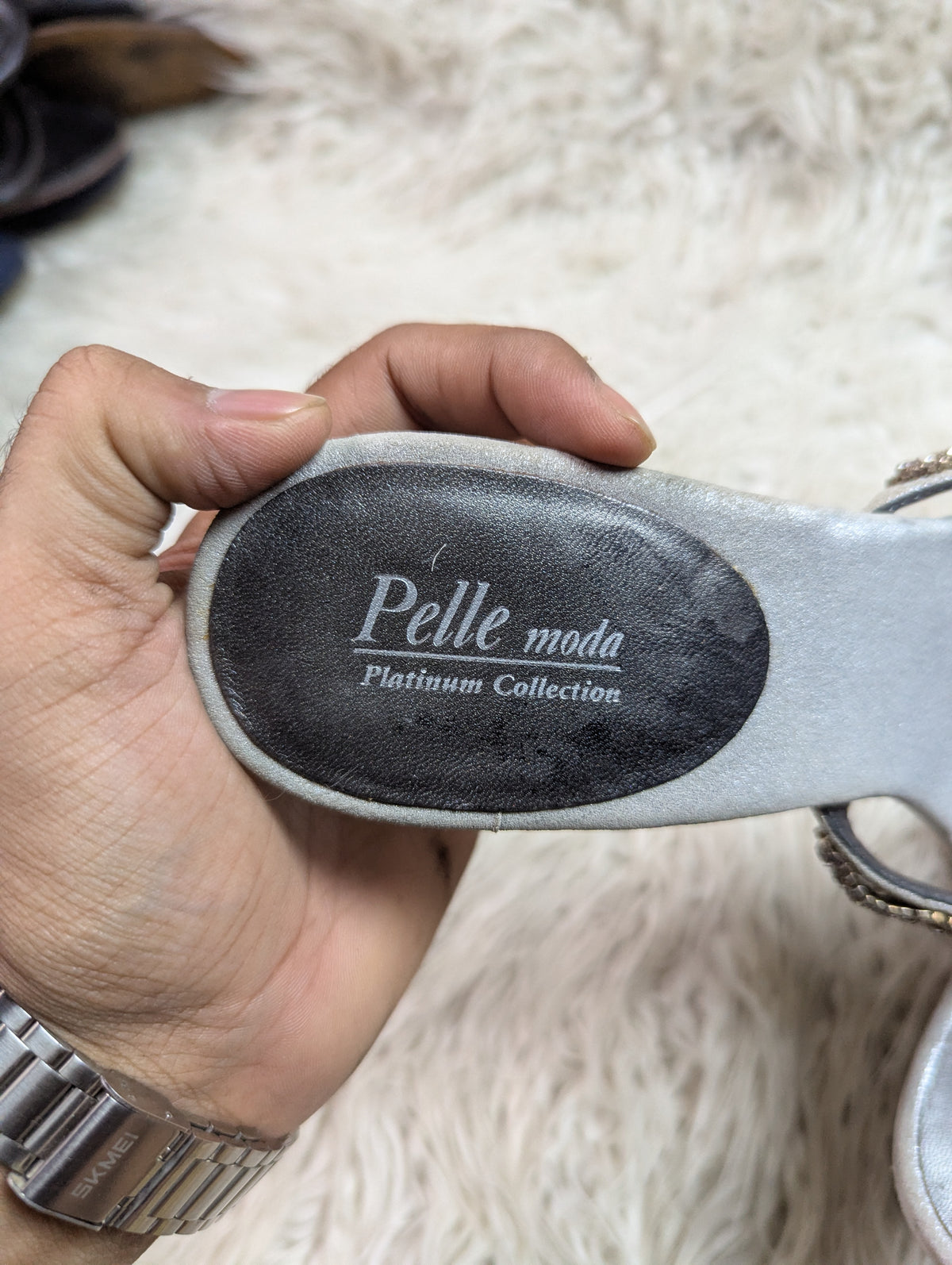 Pelle Moda silver heel