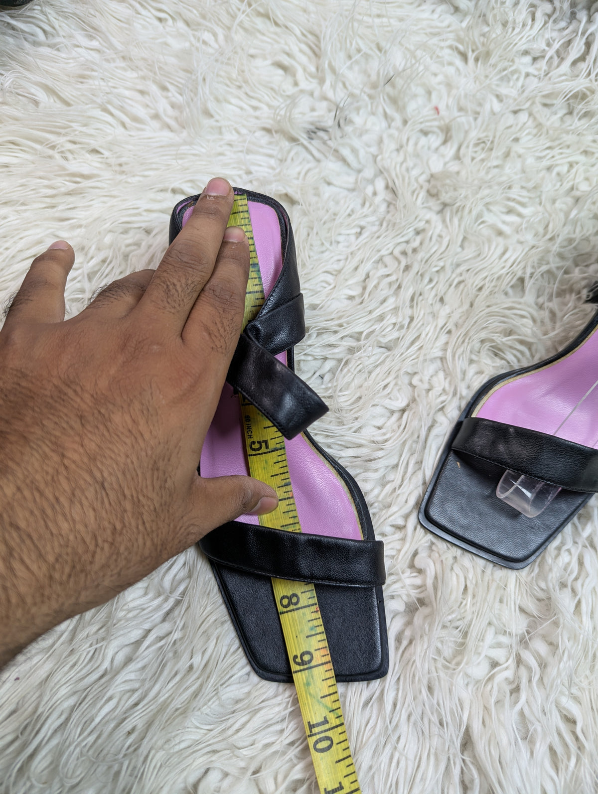 Nine west pink black heel