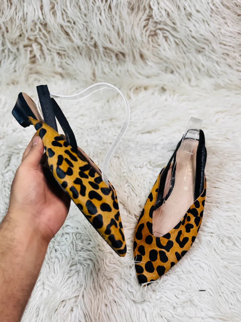 Next Cheetah Print sandal style pump