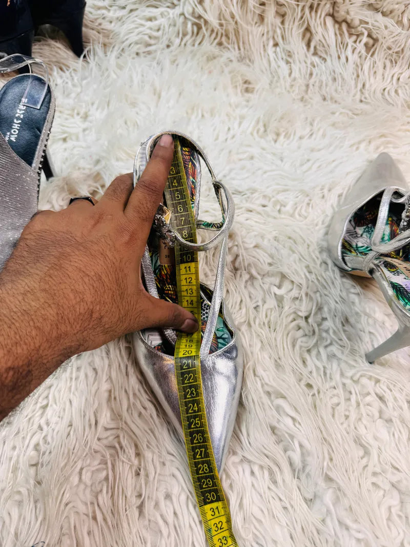 Zara Basic Silver pencil heel