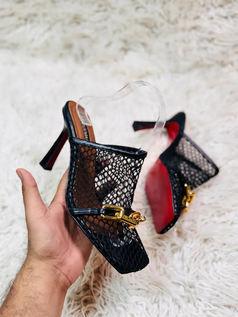 DukMak Black Net Heel